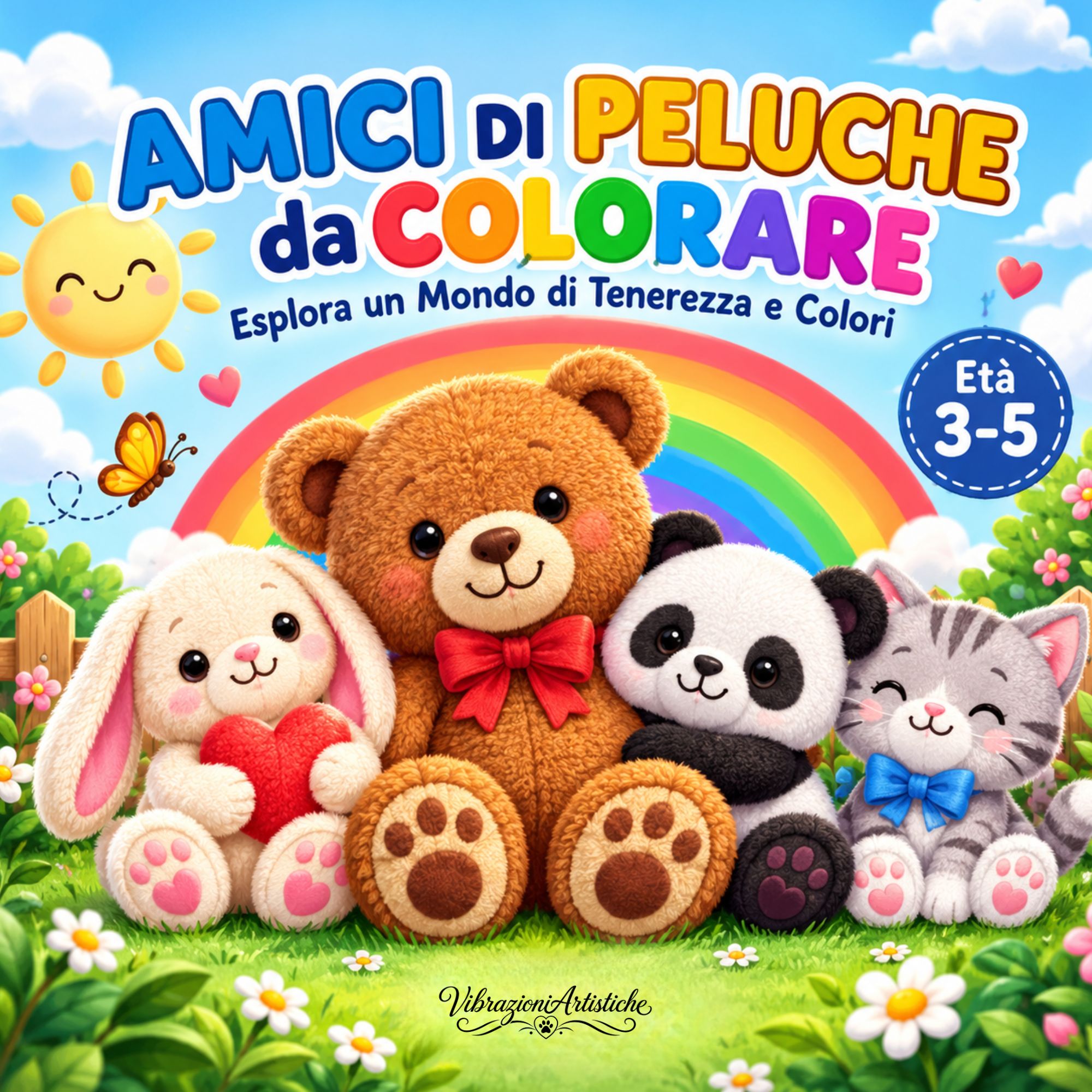 Copertina del libro da colorare Amici di Peluche da Colorare