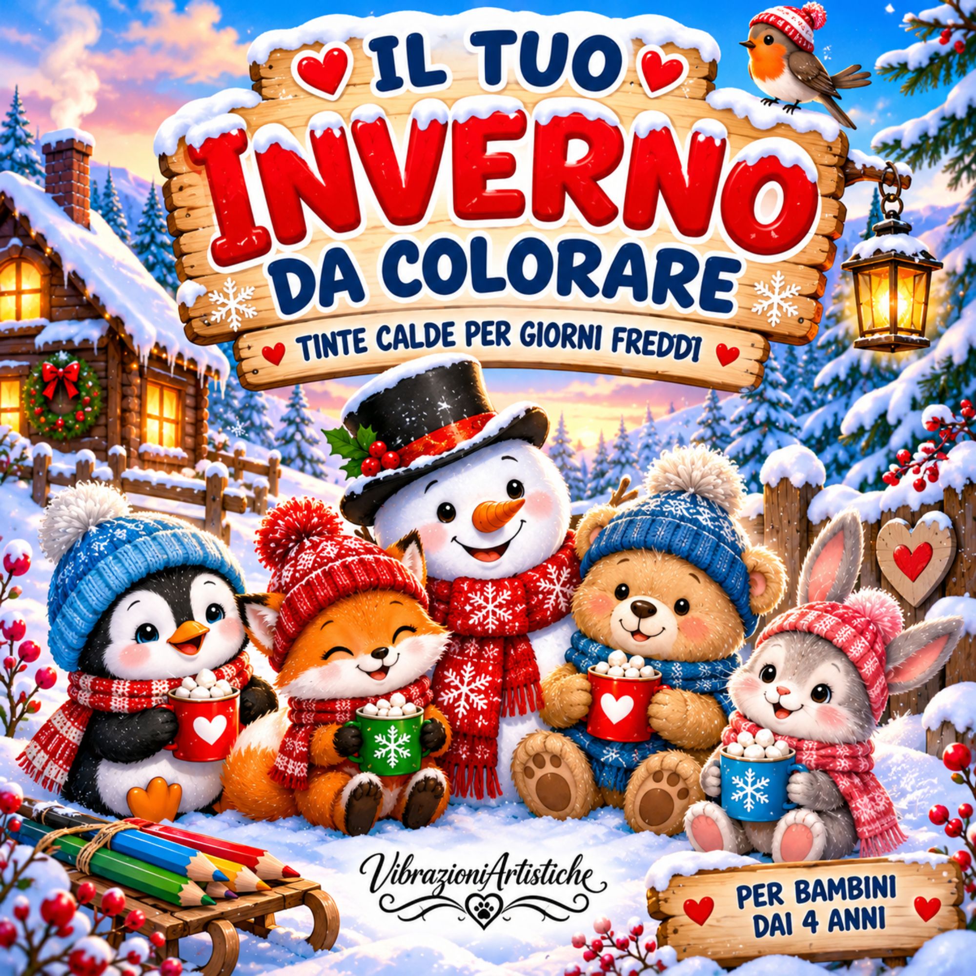Copertina del libro da colorare Il Tuo Inverno da Colorare - Tinte Calde per Giorni Freddi