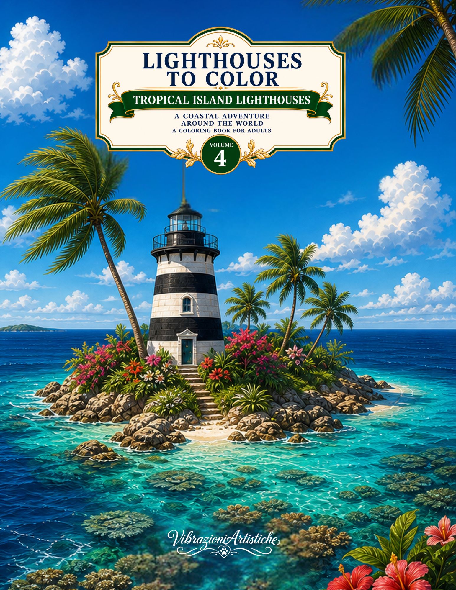 Copertina del libro da colorare Lighthouses to Color - Volume 4