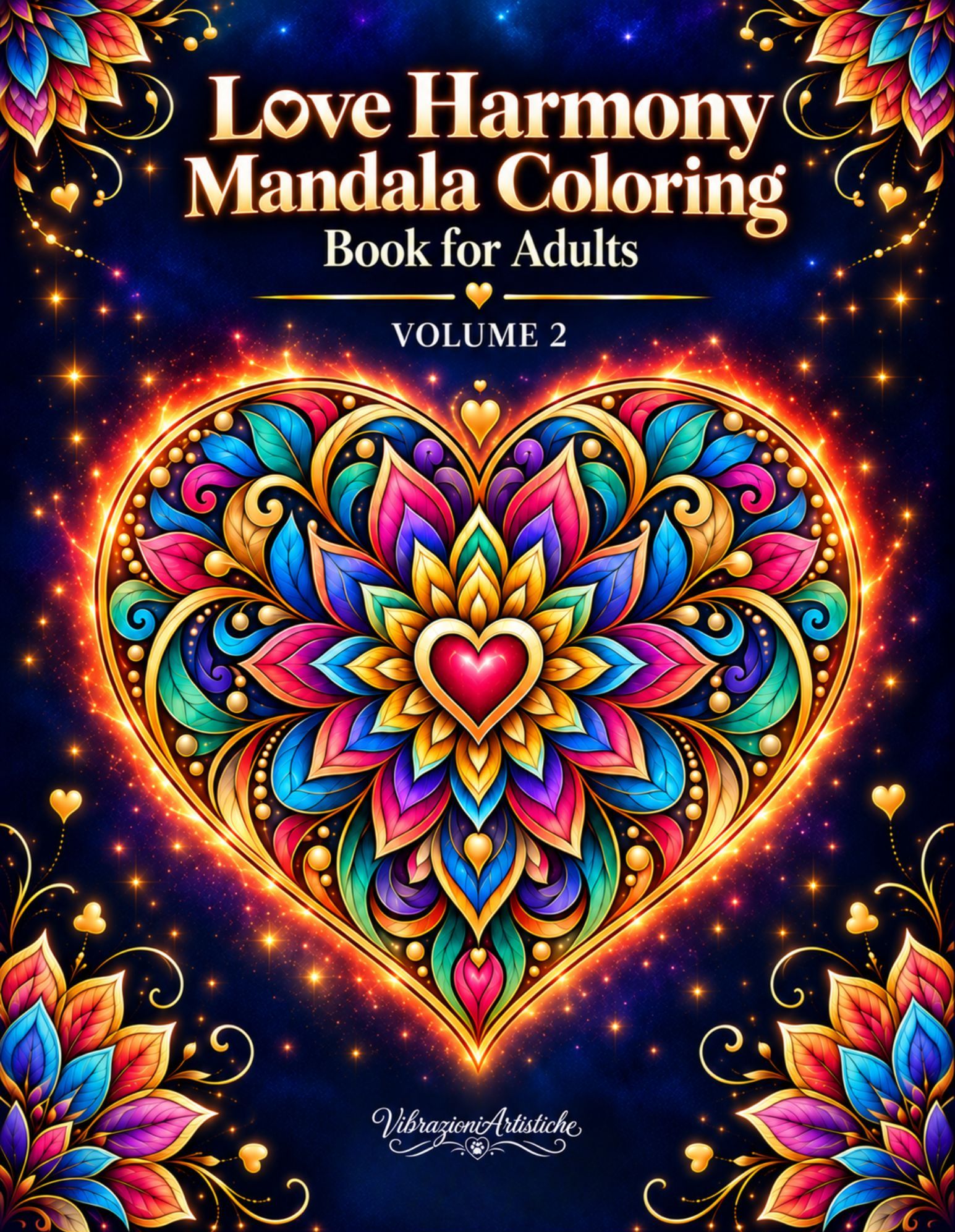 Copertina del libro da colorare Love Harmony Mandala Coloring Book - Volume II