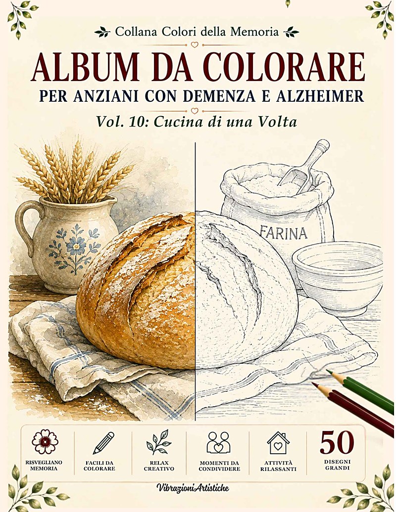 Copertina del libro da colorare Vol. 10: Cucina di una Volta