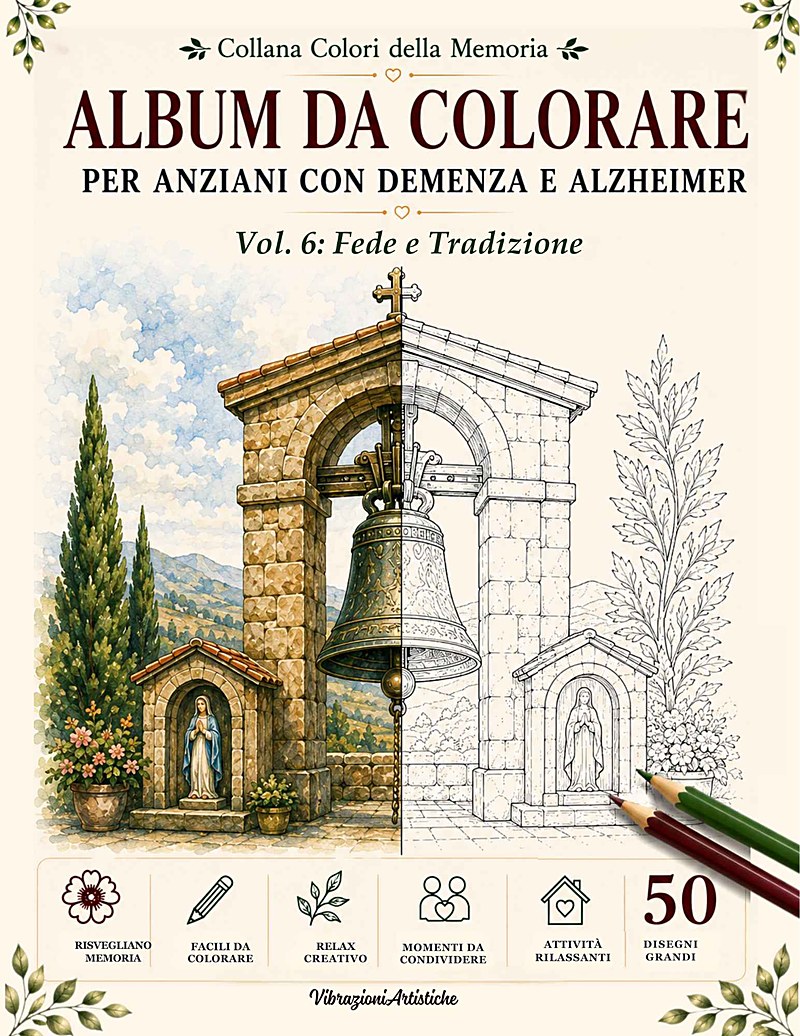 Copertina del libro da colorare Vol. 6: Fede e Tradizione