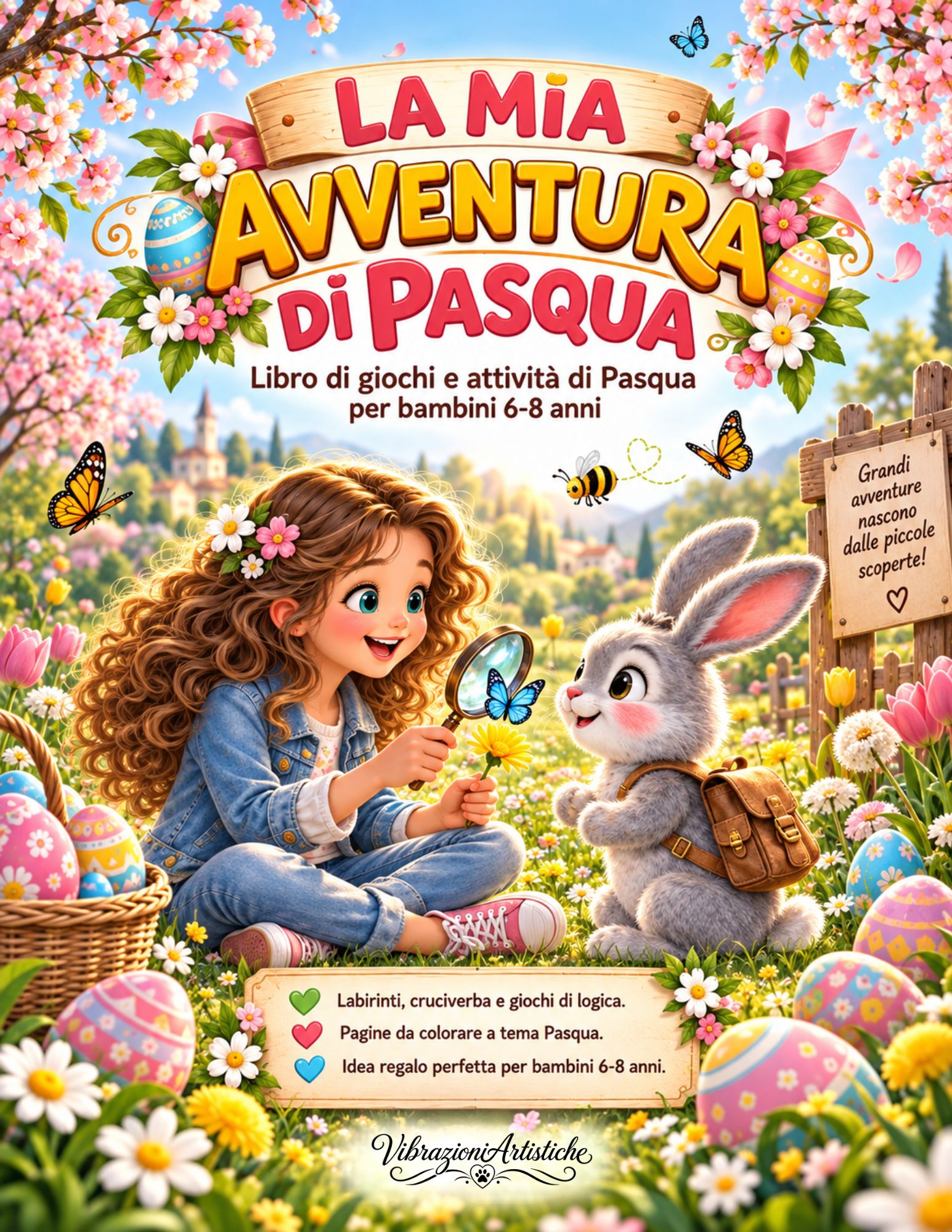 Copertina del libro da colorare La Mia Avventura di Pasqua