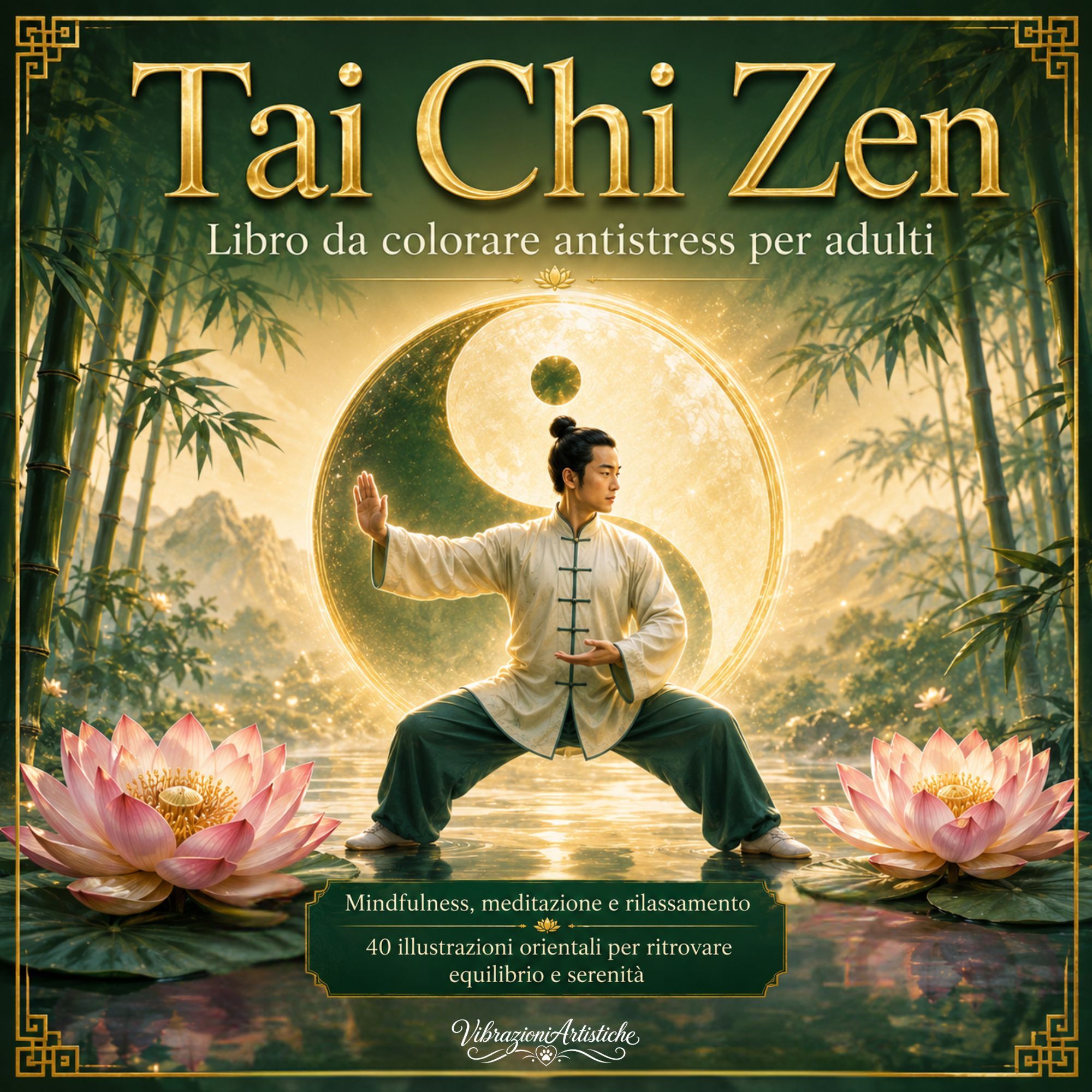 Copertina del libro da colorare Tai Chi Zen