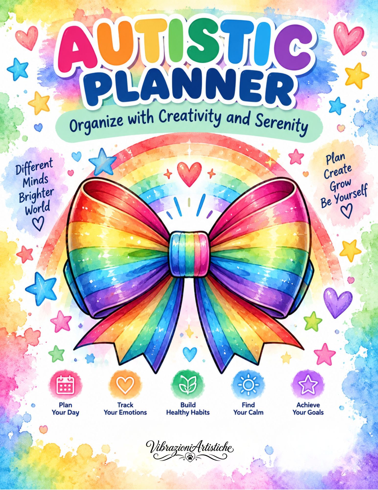 Copertina del libro da colorare Autistic Planner - Organize with Creativity and Serenity